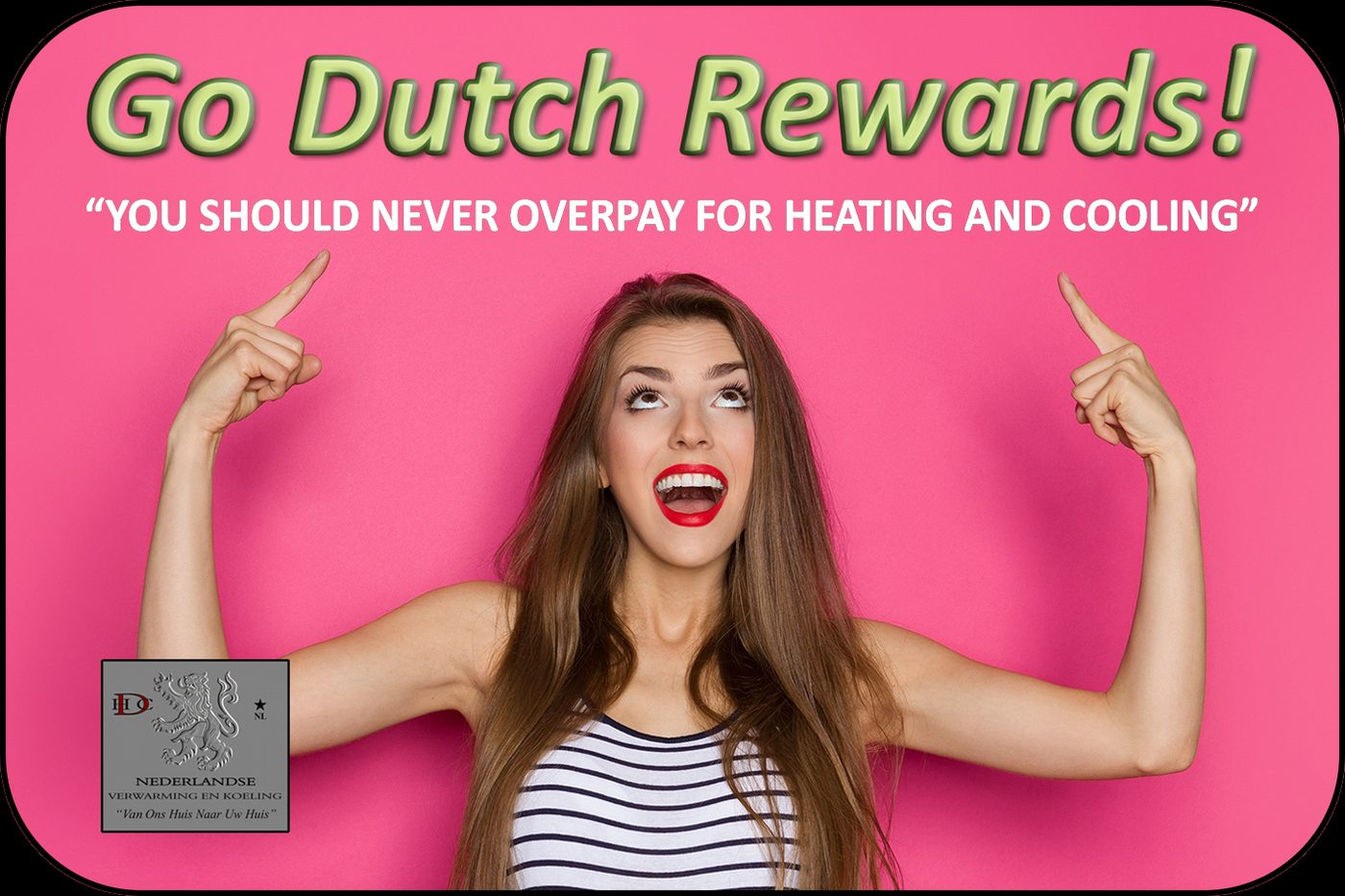 Go Dutch Rewards card — Pink design