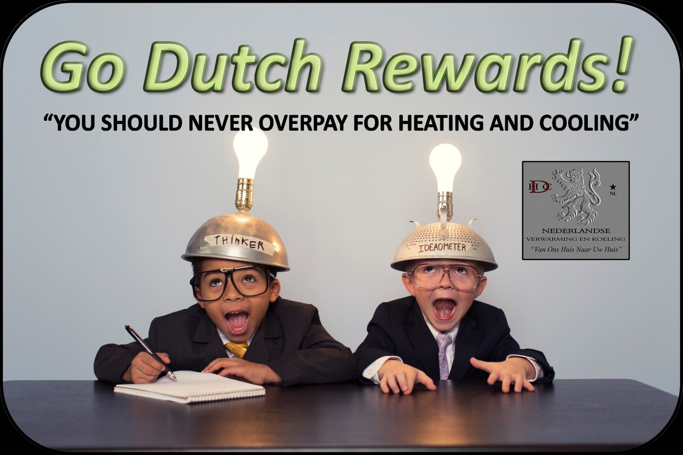 Go Dutch Rewards card — Thinking design